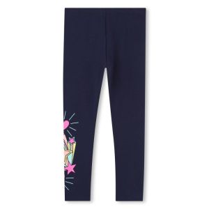 Leggings en jersey, taille éla Bleu