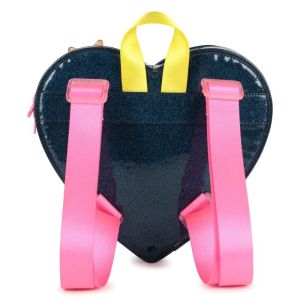 Petit sac à dos coeur, textile Bleu